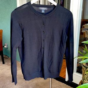 August Silk black cardigan, Medium